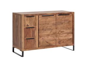 Massives Waschbecken Sydney light I aus Akazienholz, lackiert, braun – 105×45×74 cm