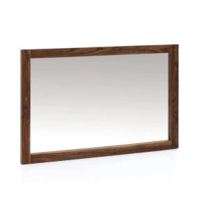 Massiver Badezimmerpiegel Blackdale aus Palisander, lackiert, braun – 100×75 cm