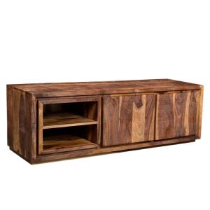 Massiver TV-Tisch Blackdale aus Palisander, lackiert, braun