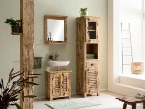 Massives 3-teiliges Badezimmer-Set Caribou