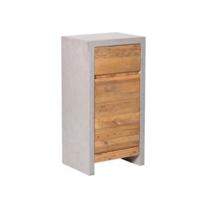 Massive Badezimmerunterschrank Burnham aus recycelter Kiefer und MDF, lackiert, grau