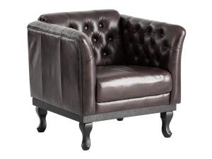 Massiver Chesterfield Dover Sessel aus echtem Leder, braun