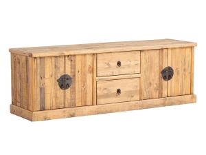 Massiver TV-Schrank Laredo aus Kiefer, lackiert, natürliche Farbe