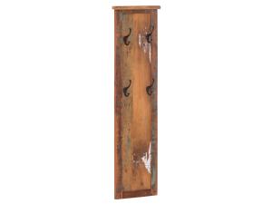 Massiver Garderobenpaneel Wakefield aus recyceltem Holz, lackiert, mehrfarbig