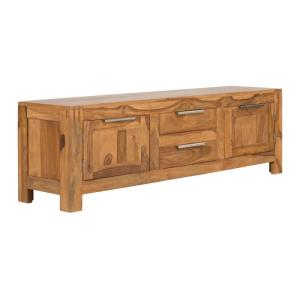 Massive Garderobenbank aus Palisander, lackiert, braun – 160×40×50 cm