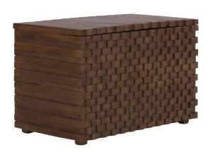 Massive Abadi Truhe aus Akazien- und Mangoholz, lackiert, braun – 80×45×50 cm