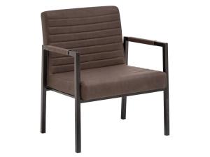 Massivessel Wellington aus Kunstleder, braun – 78×61×89 cm