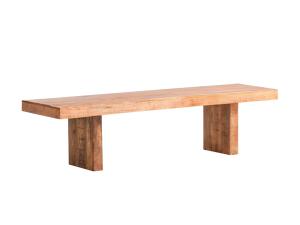 Massive Country-Bank aus mangoholz, lackiert, braun – 170×45 cm