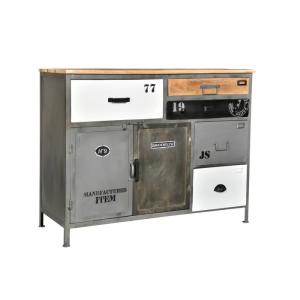 Massive Kommode Pinetown aus Mangoholz, lackiert, mehrfarbig – 120×45×96 cm