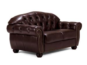 Chesterfield Hereford 2-sitzer aus echtem Leder, braun