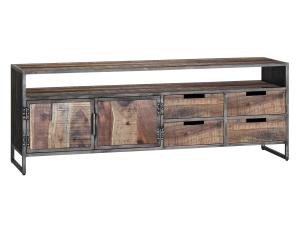 TV-Rack York aus Akazienholz und Metall