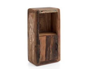 Massive Badezimmer-Wandkommode Calcutta II aus recyclingfähigem Holz, lackiert, mehrfarbig