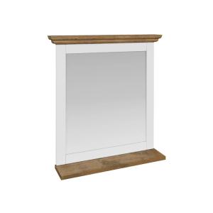 Massiver Badspiegel Kenya, Kiefer/MDF, lackiert, weiß – 73×15×78 cm