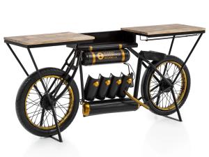 Lackierter Konsolentisch Bombay aus Metall, schwarz – 180×40×85 cm