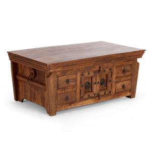 Massiver Konferenztisch Fox aus Palisander, lackiert, braun – 110×60×45 cm