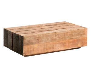 Massiver Konferenztisch Dakota aus Mangoholz, lackiert, braun – 120×70 cm