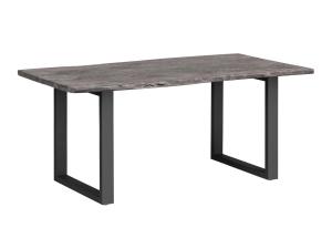 Massiver Esstisch Bullwer aus Akazie, lackiert, Schwarzgrau – 140×90 cm