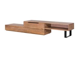 Massiver TV-Schrank Auckland aus Akazienholz, lackiert, braun – 155×45×40 cm