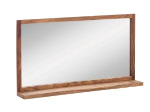 Massiver Badezimmerspiegel Sydney light I aus Akazie, lackiert, braun – 105×16×60 cm