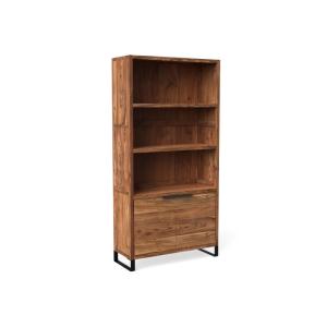Massive Akazien-Bibliothek Sydney, lackiert, braun