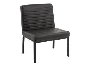 Polsterstuhl Wingston aus Kunstleder und Metall, Tragfähigkeit 250 kg, grau