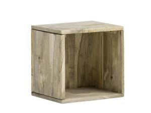 Massivregal Alcudia aus Mangoholz, lackiert, Naturfarbe