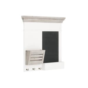 Wandregal Russel aus lackiertem MDF, weiß/braun – 68×9×62 cm