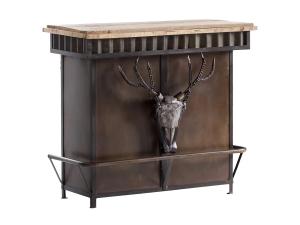 Massiver Esstisch Yorkshire aus Mangoholz, lackiert, braun – 110×52×97 cm