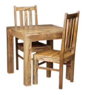 Essgruppe für kleine Wohnungen für 2 Personen aus massivem Mangoholz