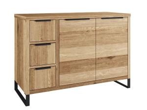 Massiver Waschbeckenunterschrank Sydney aus Wildeiche, geölt, braun – 105×45×74 cm