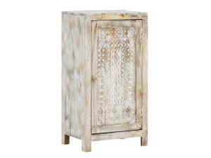 Massive Badezimmer-Unterschrank Bitna aus Mangoholz, lackiert, in natürlicher Farbe