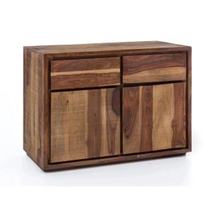 Massive Waschbeckenunterbau Blackdale aus Palisander, lackiert, braun – 100 cm