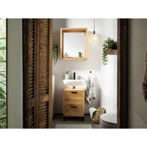 Massives Badezimmer-Set Sydney aus Wildeiche, geölt, natürliche Farbe