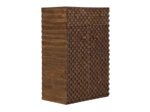 Massive Kommode Abadi aus Akazien- und Mangoholz, lackiert, braun