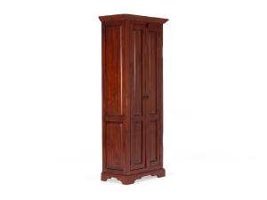 Massiver Kleiderschrank Catana aus Kiefer, lackiert, braun – 75×44×190 cm