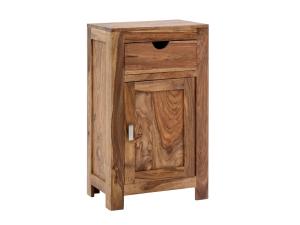 Massive Badezimmerschrank Lagos aus Palisander, lackiert, braun – 46×30×80 cm