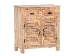 Massive Kommode Caribou aus Mangoholz, lackiert, in natürlicher Farbe