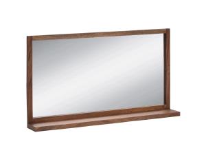 Massiver Badezimmerspiegel Sydney dark I aus Akazie, lackiert, braun – 105×60 cm