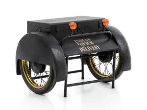 Lackierter Metall-Bar Tisch, schwarz – 87×60×66 cm