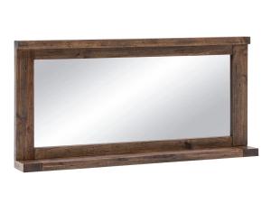 Massiver Badezimmerspiegel Cancun aus recycelter Kiefer, lackiert, natürliche Farbe