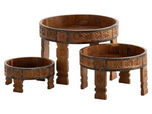3-teiliges Beistelltisch-Set Chakki