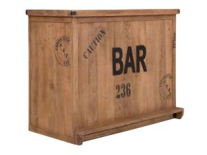 Massiver Esstisch Sheffield aus Mangoholz, lackiert, braun – 145×68×115 cm