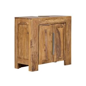 Massive Spülenschrank Stark aus Palisander, lackiert, braun – 67×30×61 cm