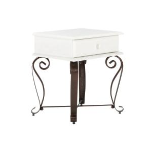 Nachtkommode Byzanz Weiß