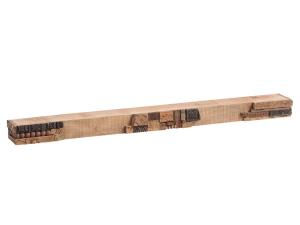 Massive Wandregal Greenland aus Mangoholz, lackiert, braun – 160×15×10 cm