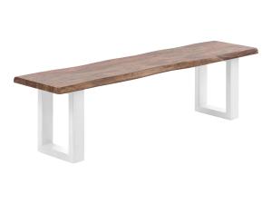 Massive Bank Bullwer aus Palisander, lackiert, braun – 190×40 cm