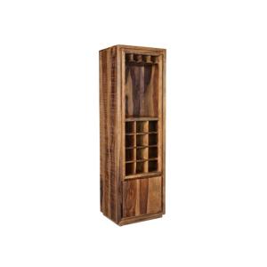 Massiver Weinschrank Blackdale aus Palisander, lackiert, braun – 50×40×160 cm