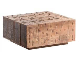 Massiver Konferenztisch Otara aus Mangoholz, lackiert, braun – 70×70×35 cm