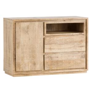Massiver Blackdale Besteckschrank aus Mango-Holz, lackiert, braun – 115×43×80 cm