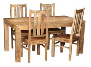 Essenzielles Set für 4 aus Mango-Massivholz